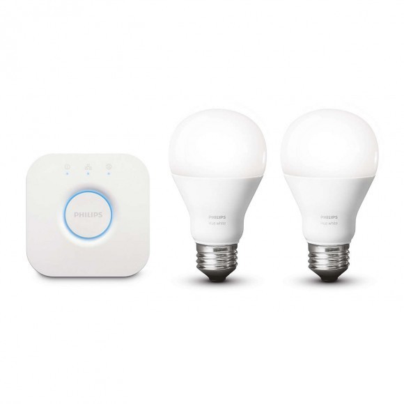 Philips 8718696449554 Hue Schickeria - 2x LED Leuchtmittel + Bridge 1x9,5W | E27 | 2700K - weiß