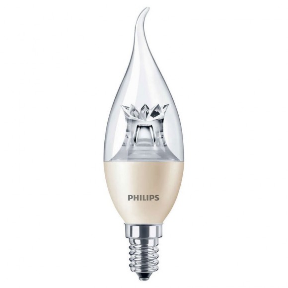 Philips LED Lampe 6W Energiesparlampe -> Äquivalent 40W E14 - DM MASTER LEDCandle 6-40W E14 827 CL BA38
