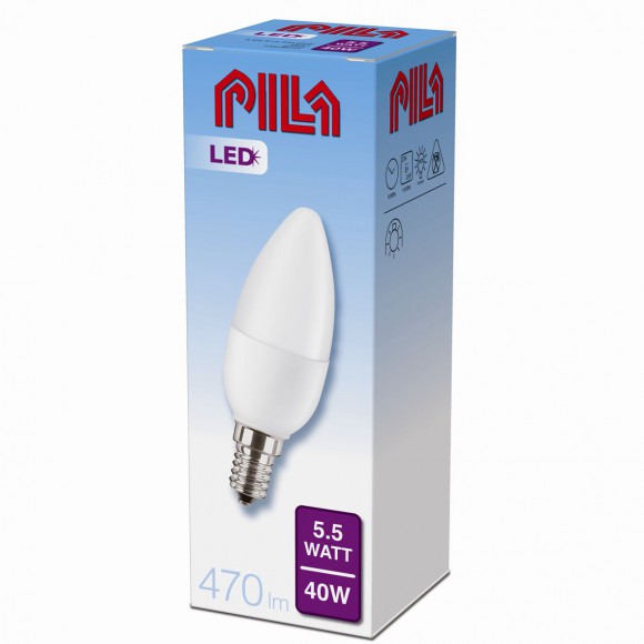 Philips LED Lampe 5,5W Energiesparlampe -> 40W E14 - SAW 40W LED KERZE E14 B35 827 FR ND