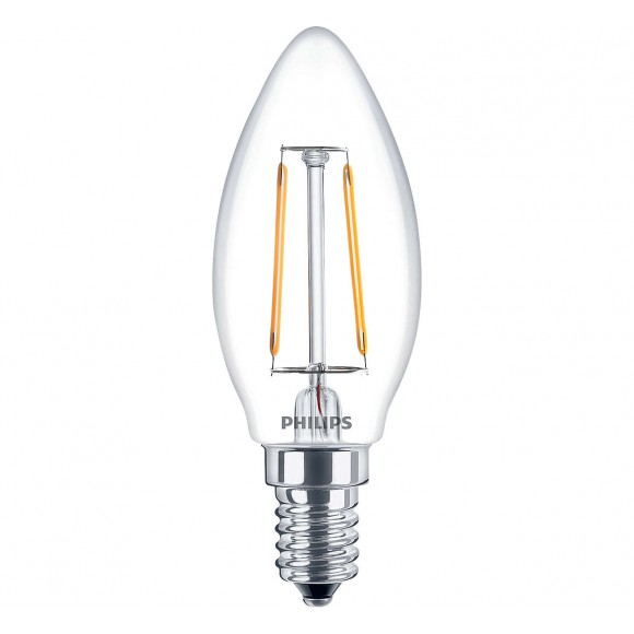 Philips LED Lampe 2,3W Energiesparlampe -> Äquivalent 25W E14 - Classic LEDCandle ND 23-25W E14 827 B35 CL