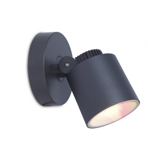 Lutec 6609204118 LED Außenwandleuchte Explorer 1x7W | RGB | 2700-6500K | - intelligent, mit verstellbarem Kopf