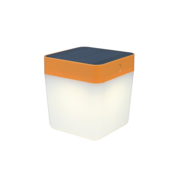 Lutec 6908001340 LED Außen-Solar-Tischleuchte Table Cube 1x1W | 3000K | IP44 - tragbar, orange