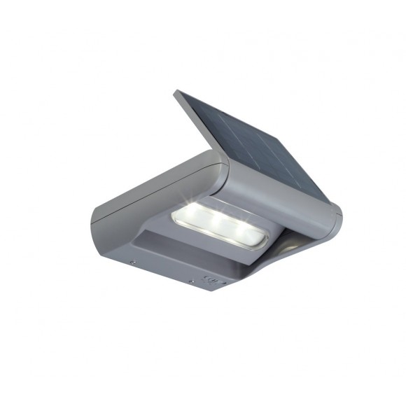 Lutec 6914401000 LED Solar Außenwandleuchte Mini Ledspot 1x1W | 4000K | IP44 - Drehkopf