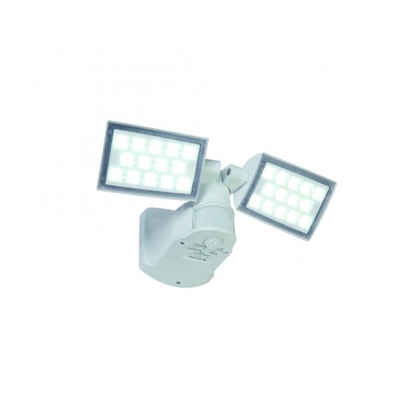 Lutec 7629401331 LED Außen Spotleuchte mit Sensor Peri 1x32W | 5000K | IP54 - Intelligent, 2x verstellbarer Kopf