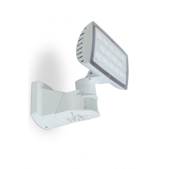 Lutec 7629501331 LED Außen Spotleuchte mit Sensor Peri 1x16W | 5000K | IP54 - intelligent, mit verstellbarem Kopf