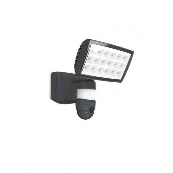 Lutec 7629502335 LED Außen Spotleuchte mit Kamera und Sensor Peri 1x25W | 5000K | IP44 - intelligent, mit verstellbarem Kopf