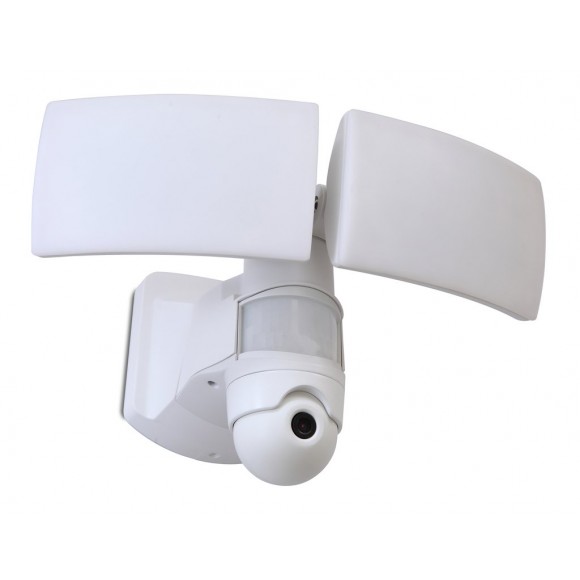 Lutec 7632401053 LED Außen Spotleuchte mit Kamera und Sensor Libra 1x38W | 5000K | IP44 - intelligent, 2 verstellbarer Kopf