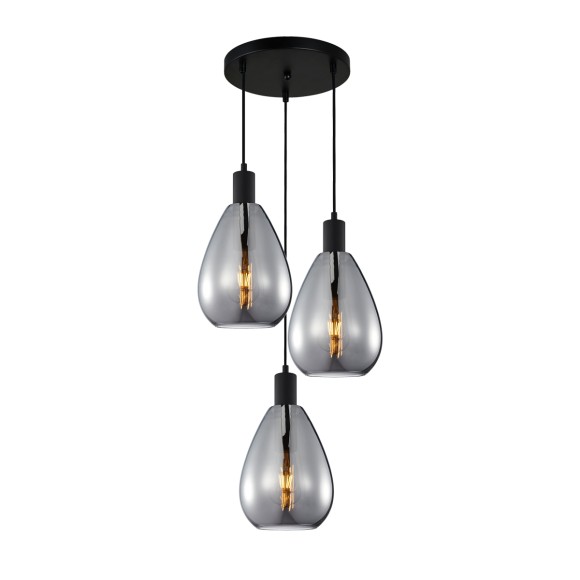 Italux PND-27812-3A-BK-SG Pendelleuchte Zulo E27