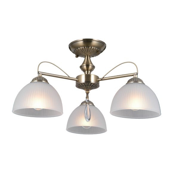 Italux PND-40623-3-AB Deckenleuchte Moreti | 40W E27 | messing | opal