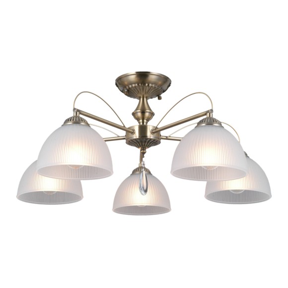 Italux PND-40623-5-AB Deckenleuchte Moreti | 40W E27 | messing | opal