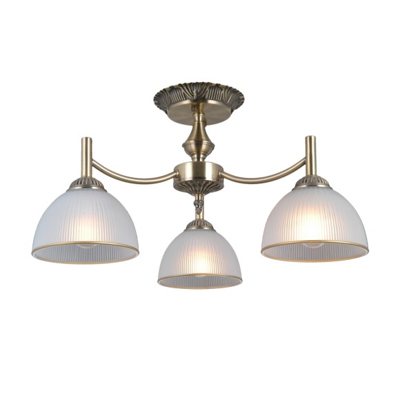 Italux PND-40653-3-ABR-WH Deckenleuchte Fener | 40W E27 | messing | opal