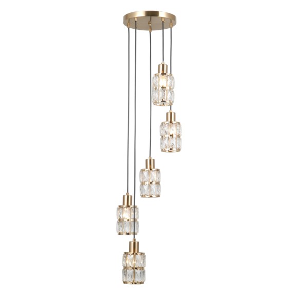 Italux PND-40668-5-HBR Pendelleuchte Alma E27