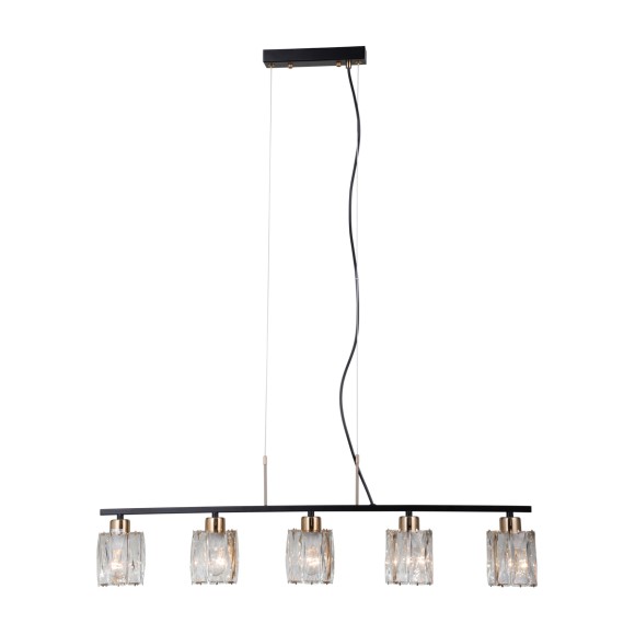 Italux PND-40814-5-BK-HBR Pendelleuchte Simona E14