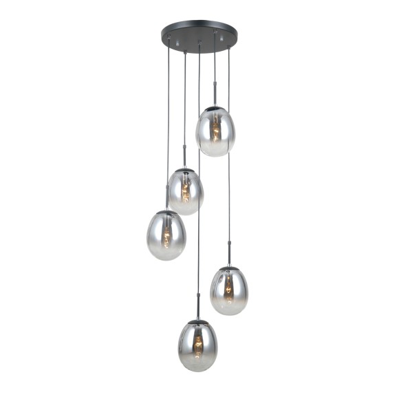 Italux PND-40825-5-BK Pendelleuchte Meolo E14