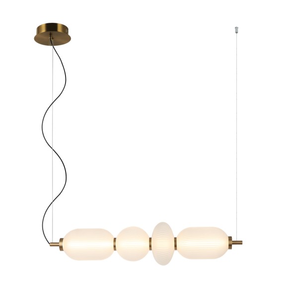 Italux PND-8545-4H-AB-WH LED Pendelleuchte Nico | 18W integrierte LED-Quelle | 3000K | Seilleuchte | gold | schwarz | weiß