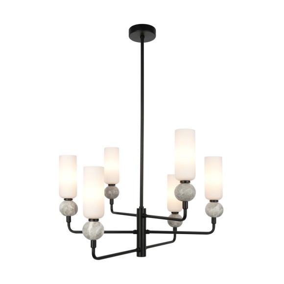 Italux PND-95331-6-BK Pendelleuchte Santos G9