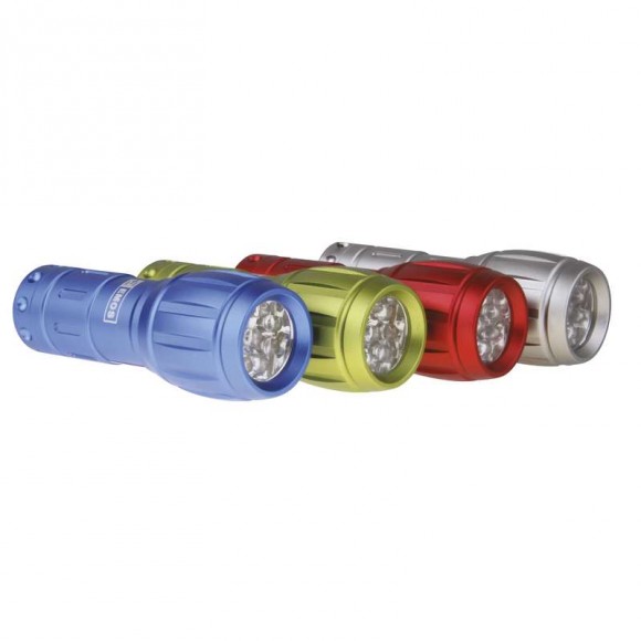 P3882 EMOS LED Taschenlampe Metall, 9x LED für 3xAAA