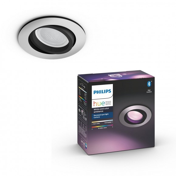 Philips Hue 50451/48/P7 Spotleuchte Centura 1x5,7W | 2000-6500K | RGB - Bluetooth, White and Color Ambiance