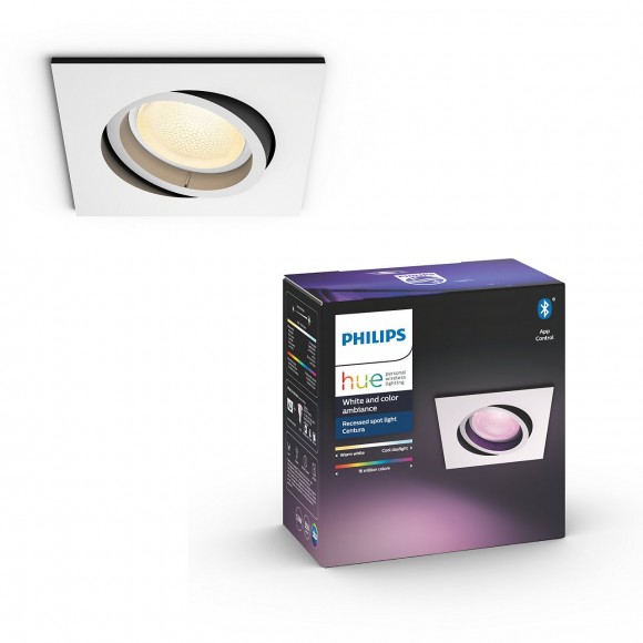 Philips Hue 50551/31/P7 Spotleuchte Centura 1x5,7W | 2000-6500K | RGB - Bluetooth, White and Color Ambiance