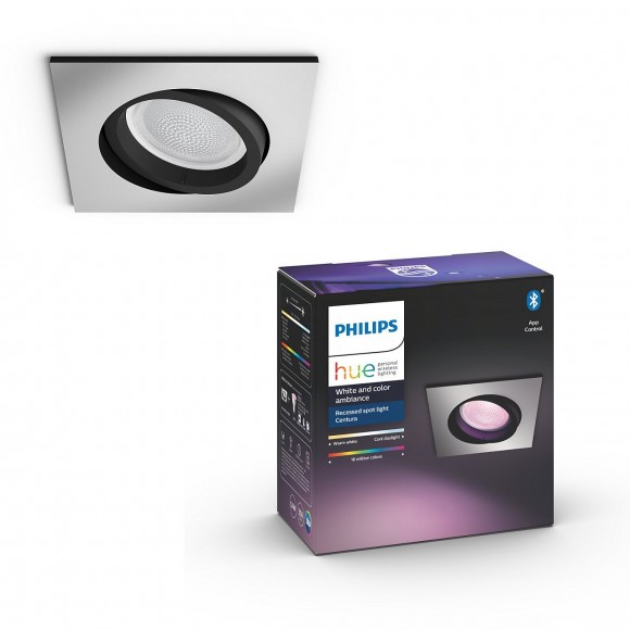Philips Hue 50551/48/P7 Spotleuchte Centura 1x5,7W | 2000-6500K | RGB - Bluetooth, White and Color Ambiance
