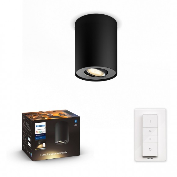 Philips Hue 56330/30/P7 LED Kronleuchter Pillar 1x5,5W | GU10 - Bluetooth-Fernbedienung