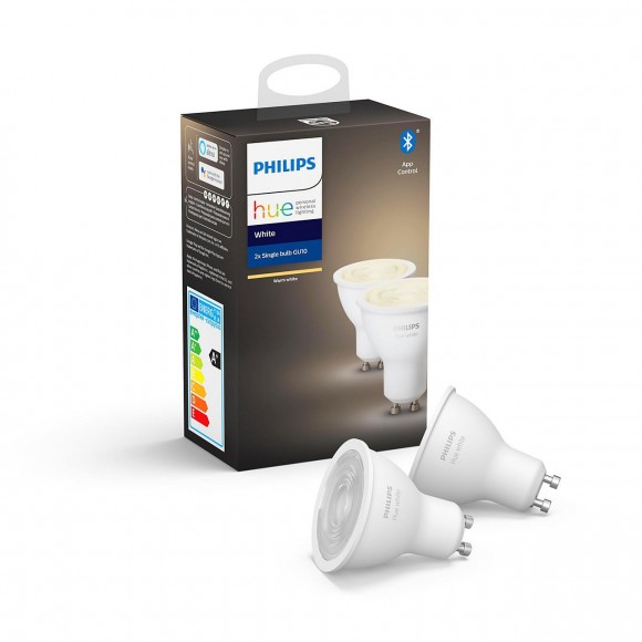 Philips Hue 8718699629311 Kit 2x LED Lampe 1x5,5W | GU10 | 2700K - Bluetooth - weiß