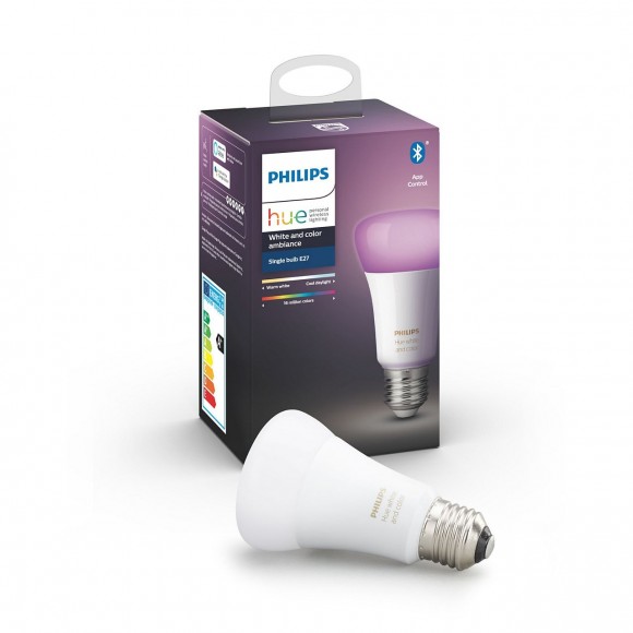 Philips Hue 8718699673109 LED Leuchtmittel 1x9W| E27 - Bluetooth, White and Color Ambiance