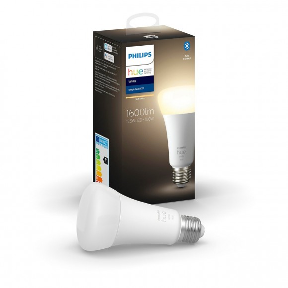 Philips Hue 8718699747992 LED Smart Lampe 1x15,5W | E27 | 2700K- Bluetooth