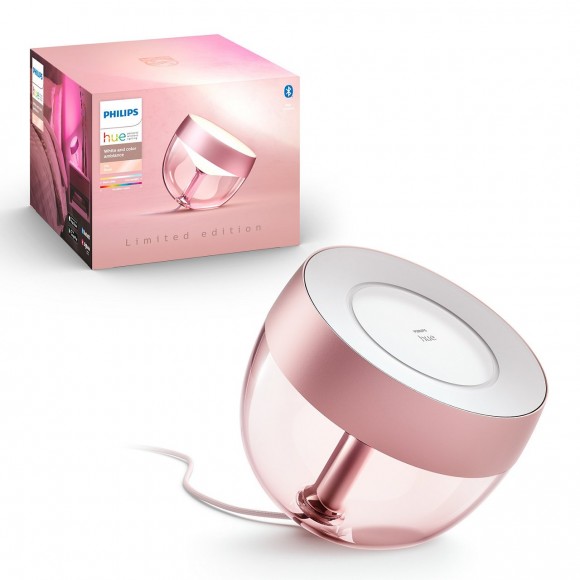 Philips Hue 8719514264502 LED Lampe Iris 4 Generation 1x8,1W | 2000-6500K - Bluetooth, White and Color Ambiance, rosa, Limited Edition