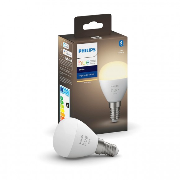Philips Hue 8719514266889 1x LED Lampe 1x5,5W | E14 | 470lm | 2700K - Bluetooth, weiß