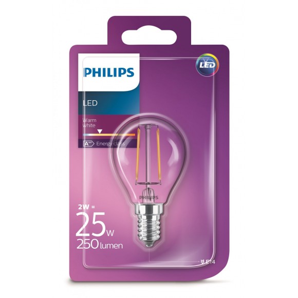 Philips 101383281 LED Lampe Classic 1x2W | E14