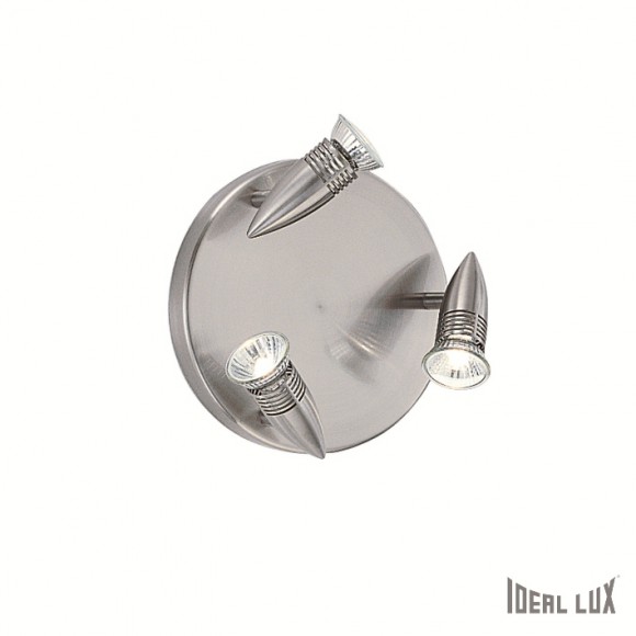Ideal Lux Wand- und Deckenanbauleuchte Alfa PL3 3x50W GU10 - Satin-Nickel poliert