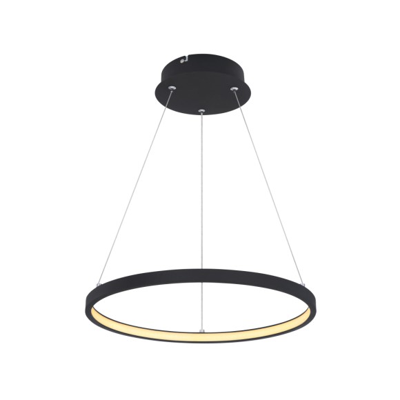 Globo 67192-19B LED Pendelleuchte Ralph 1x19W | 900lm | 3000K - schwarz, opal