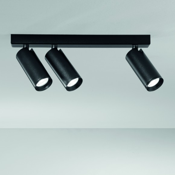 Luce Ambiente Design PLAUTO-3-NER Spot-Deckenleuchte PLAUTO GU10 | schwarz