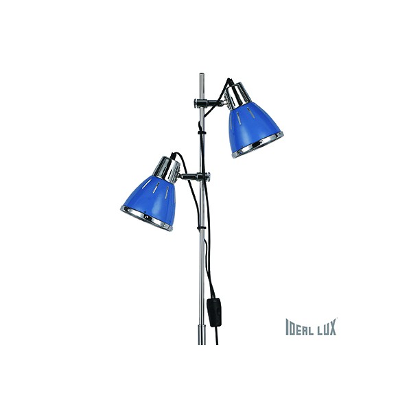 Ideal Lux Stehlampe Elvis PT2 2x60W E27 - blau