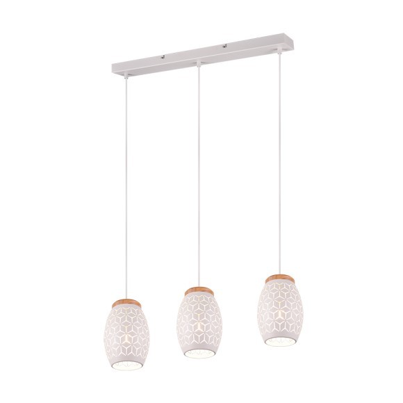 Trio R31573031 Pendelleuchte Bidar 3x28W | E27 | IP20 - höhenverstellbar, weiß