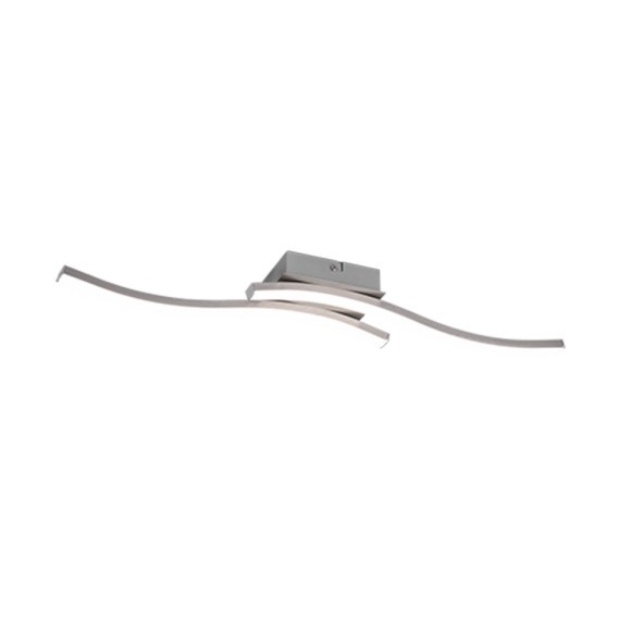 Trio R62472407 LED Deckenleuchte Route 2x5W | 1200lm | 4000K - mattes Nickel