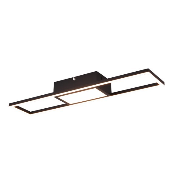 Trio R67172132 LED Deckenleuchte Rigido 1x22W | 2800lm | 2700-6000K - Fernbedienung, dimmbar, Memory-Funktion, schwarz