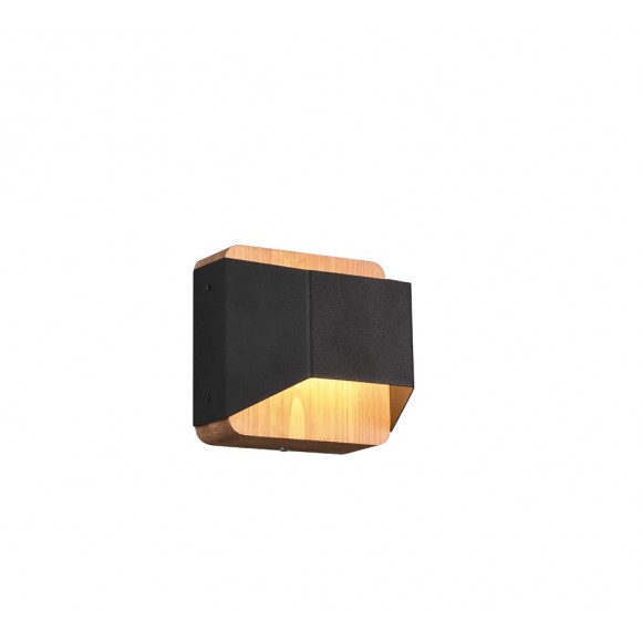 Trio 224810132 LED Wandbeleuchtung Arino 1x4,3w | 400lm | 3000K - 3-Phasen-Dimmen, Holz, schwarz