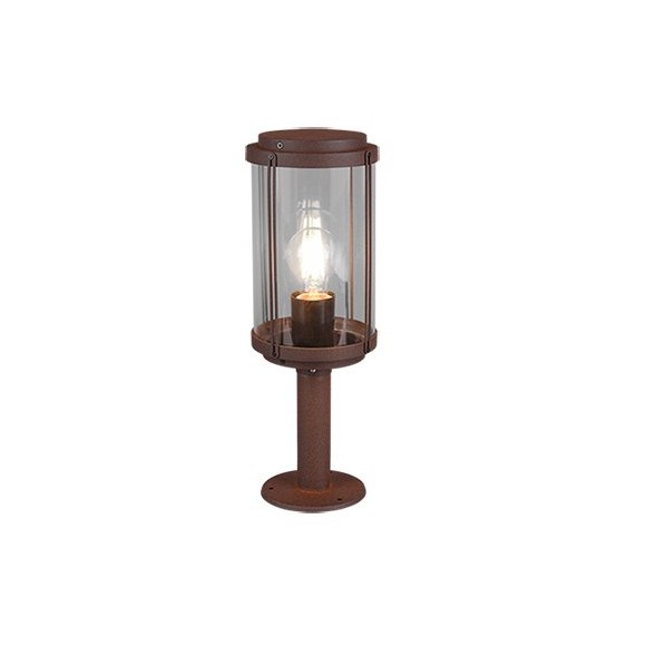 TRIO 502360124 Gartenlampe nach der Installation Tanaro 1x40W | E27 | IP44 - rotbraune Patina