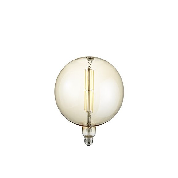 TRIO 907-879 LED Design Lampe Globe 1x8W | E27 | 560lm | 2700K - dimmbar, Bernstein