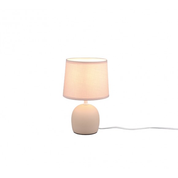 Trio R50802644 Malu 1x40w Tischlampe | E14 - Kabelschalter, Beige