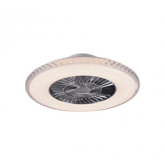 TRIO R62412106 LED Kronleuchter mit Ventilator Harstad 1x40W | 3000-6000K - dimmbar, mit Fernbedienung