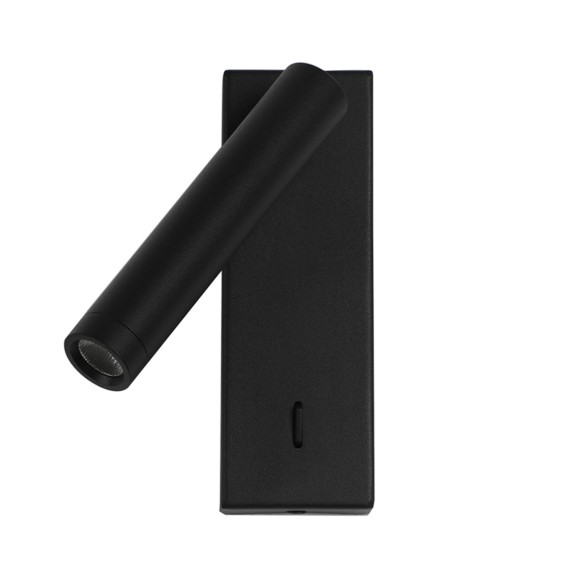 Italux WL-21017-BL LED Spot-Wandleuchte Cali | 2.5W integrierte LED-Quelle | 3000K | mit Schalter | schwarz