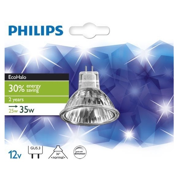 Philips Leuchtmittel GU53 25W - 25W GU53 12V EcoHalo 36D1BC/10