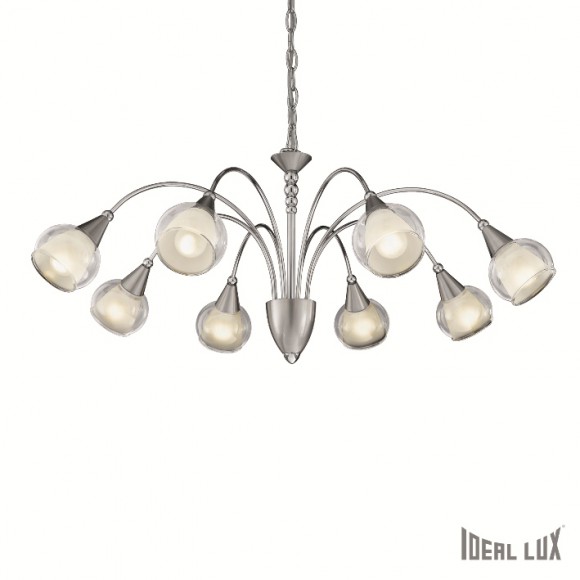 Ideal Lux Hängeleuchte - Kronleuchter MIDO 8 x ​​40W E14 - silber