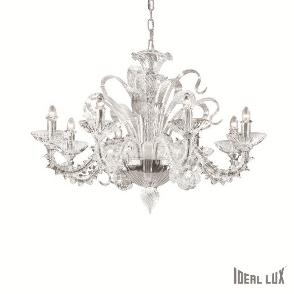 Hängeleuchte - Ideal Lux Kronleuchter SAN 6x40W E14 - transparent