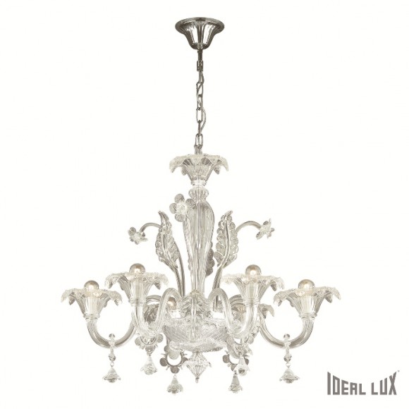 Ideal Lux Hängeleuchte - Kronleuchter CA 6x40W E14 - transparent