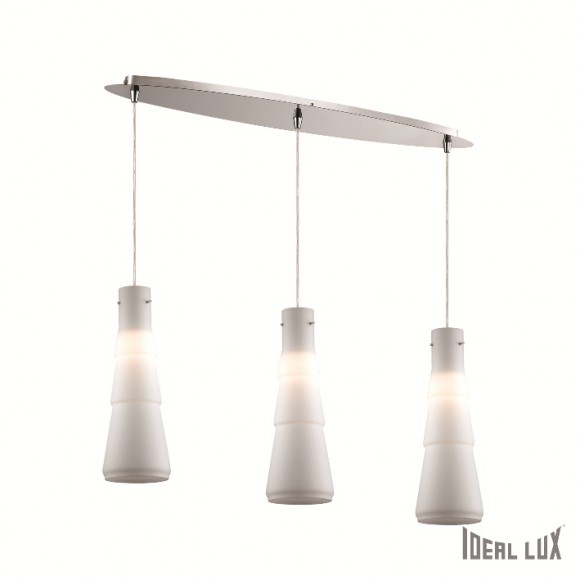 Ideal Lux Hängeleuchte - Kronleuchter BUD 3x60W E27 - weiß