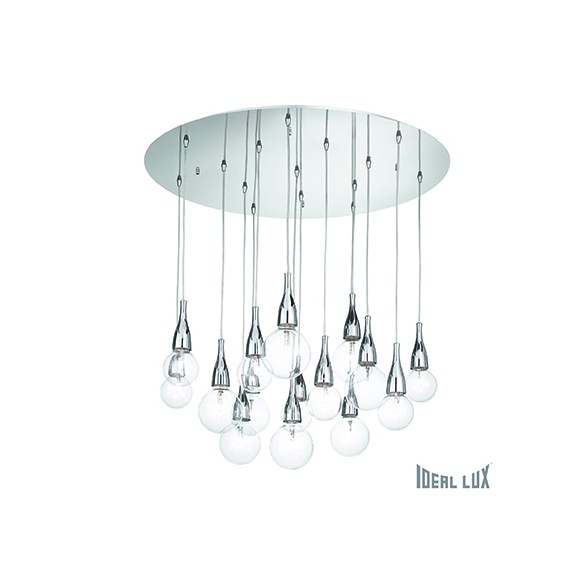 Ideal Lux Hängeleuchte - Kronleuchter MINAL 1 x 70W E27 - chrom